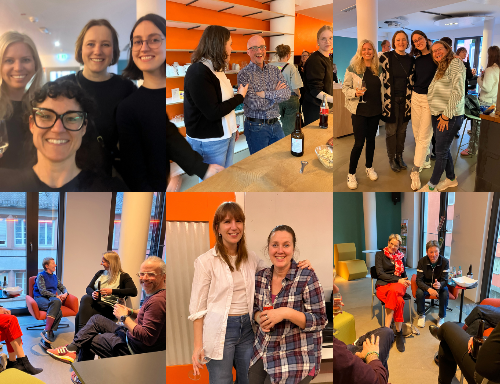 Collage mit Bildern von der After-Work-Party